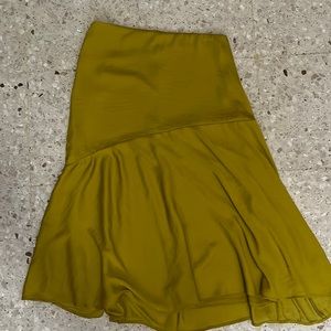 Yellow american eagle midi skirt